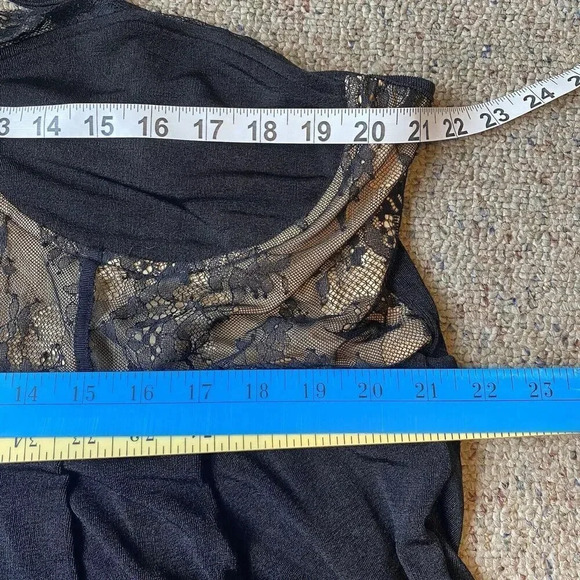 New Black LACE Top CORSET CHAIN CROSS WIDE LEG JUMPSUIT CURVE PLUS 3XL Stretchy - Picture 3 of 8